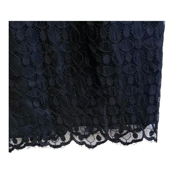 Milly Yellow And Black Lace Sheath Dress Bow Waist Button Back size 2 - Picture 5 of 13